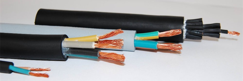 black rubber coated electrical cable free samples